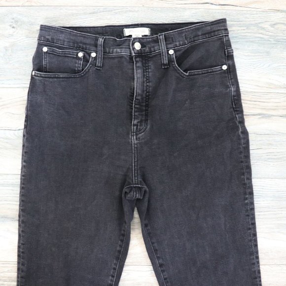 MADEWELL Classic Straight High Rise Denim Jean : Black 31 W Sz 10 - 12 - Picture 12 of 14